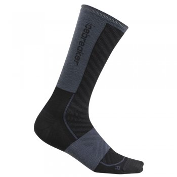 skarpetki icebreaker merino blend run+ ultralight crew u szaro-czarne