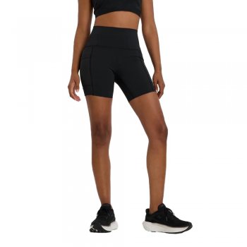 spodenki new balance sleek pocket high rise short 6 w czarne