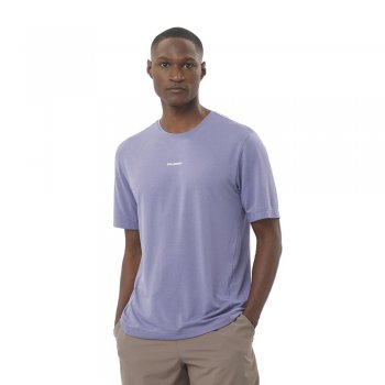 koszulka salomon shakeout core ss tee m fioletowa