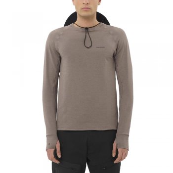 bluza salomon essential lightwarm m brązowa