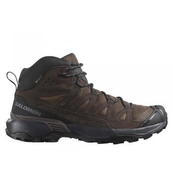 buty salomon x ultra 360 leather mid gore-tex m brązowo-czarne
