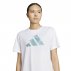 Koszulka adidas Adi365 Running Essentials Brand Love Tee W Biało-Niebieska