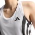 Koszulka adidas Adizero Archive Running Singlet W Biało-Czarna