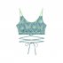 Stanik Puma Lace Em Up Bralette W Zielono-Niebieski